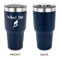 Preppy Sea Shells 30 oz Stainless Steel Ringneck Tumblers - Navy - Single Sided - APPROVAL