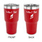 Preppy Sea Shells 30 oz Stainless Steel Ringneck Tumblers - Red - Double Sided - APPROVAL