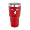 Preppy Sea Shells 30 oz Stainless Steel Ringneck Tumblers - Red - FRONT