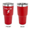 Preppy Sea Shells 30 oz Stainless Steel Ringneck Tumblers - Red - Single Sided - APPROVAL