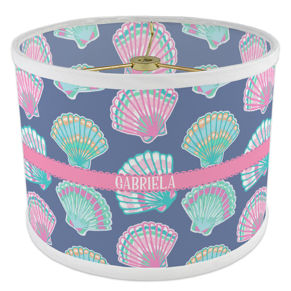 Preppy Sea Shells 8" Drum Lampshade - ANGLE Poly-Film
