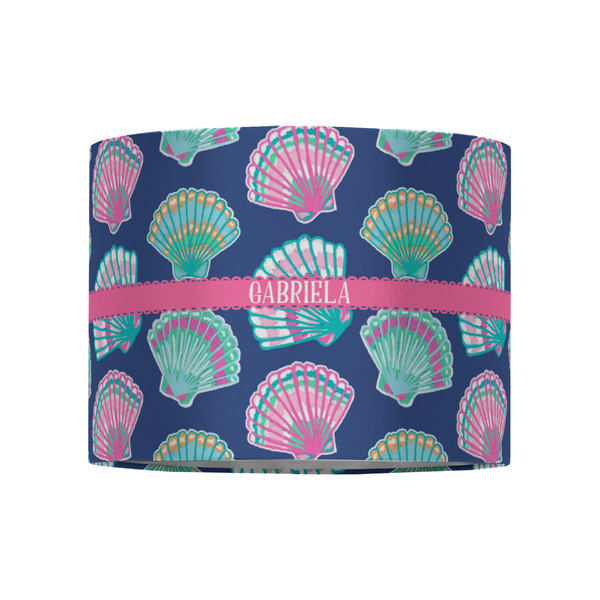 Preppy Sea Shells 8" Drum Lampshade - FRONT (Fabric)
