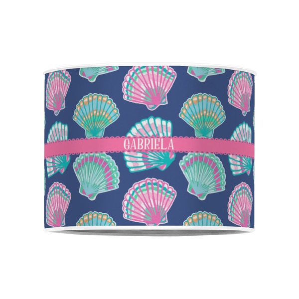 Preppy Sea Shells 8" Drum Lampshade - FRONT (Poly Film)