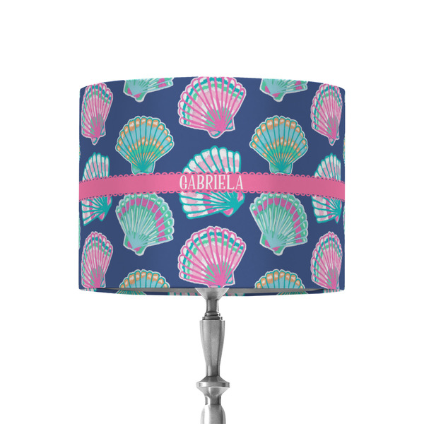 Custom Preppy Sea Shells 8" Drum Lamp Shade - Fabric (Personalized)