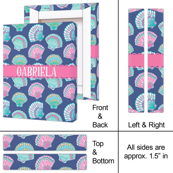 Preppy Sea Shells 8x10 - Canvas Print - Approval