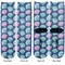 Preppy Sea Shells Adult Crew Socks - Double Pair - Front and Back - Apvl