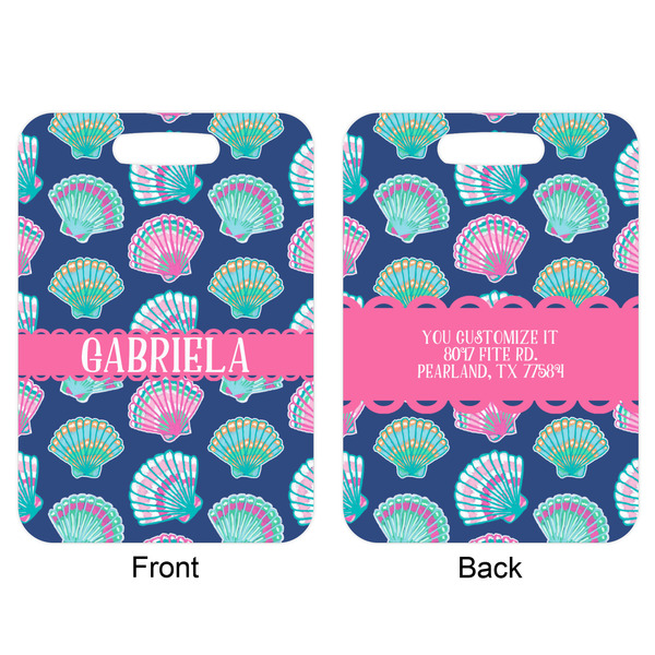 Sea Shells Aluminum Luggage Tag (Front + Back)