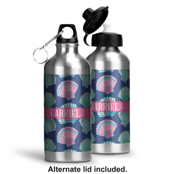 Preppy Sea Shells Aluminum Water Bottle - Alternate lid options