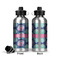Preppy Sea Shells Aluminum Water Bottle - Front and Back