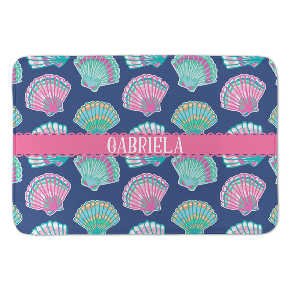 Custom Preppy Sea Shells Anti-Fatigue Kitchen Mat (Personalized)