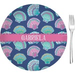 Preppy Sea Shells 8" Glass Appetizer / Dessert Plates - Single or Set (Personalized)