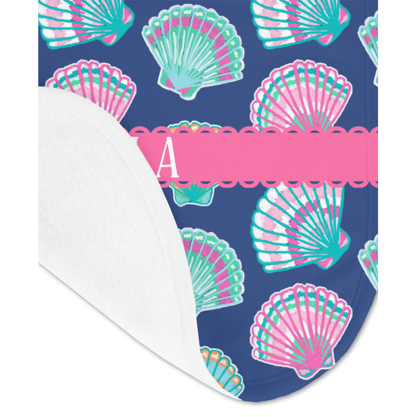 Preppy Sea Shells Baby Bib - AFT detail