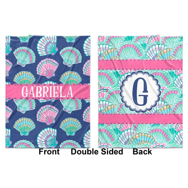 Sea Shells Baby Blanket (Double Sided - Printed Front and Back)
