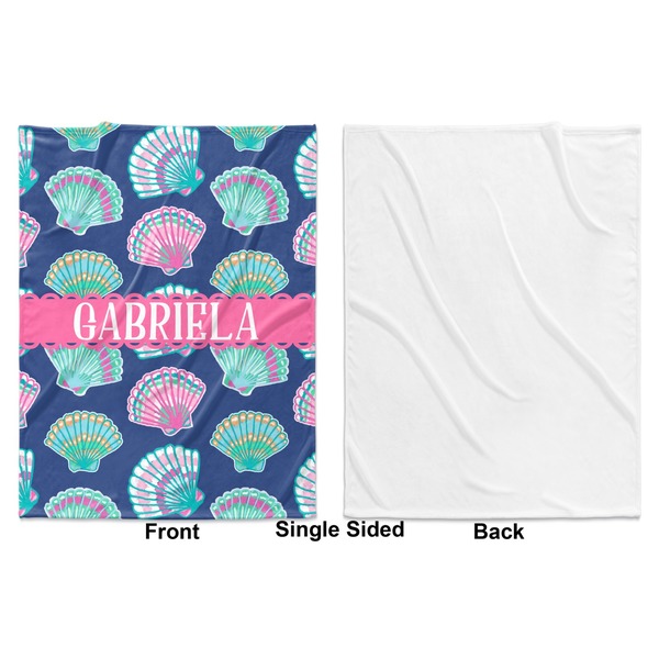 Sea Shells Baby Blanket (Single Sided - Printed Front, White Back)