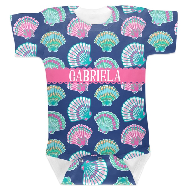 Custom Preppy Sea Shells Baby Bodysuit 0-3 (Personalized)
