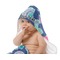 Preppy Sea Shells Baby Hooded Towel on Child