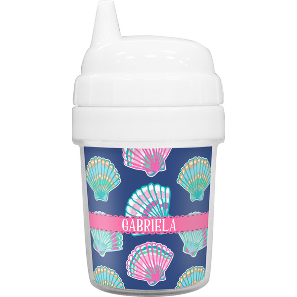 Custom Preppy Sea Shells Baby Sippy Cup (Personalized)