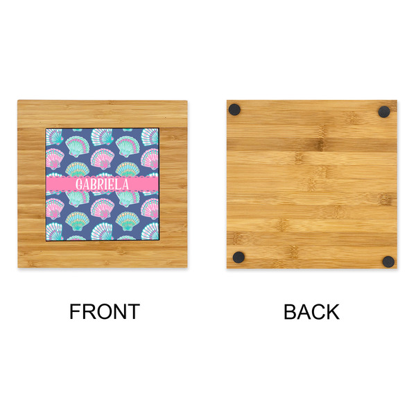 Preppy Sea Shells Bamboo Trivet with 6" Tile - APPROVAL