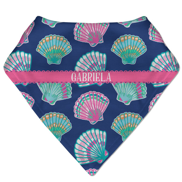 Custom Preppy Sea Shells Bandana Bib (Personalized)