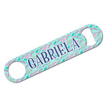Preppy Sea Shells Bar Bottle Opener - White w/ Name or Text