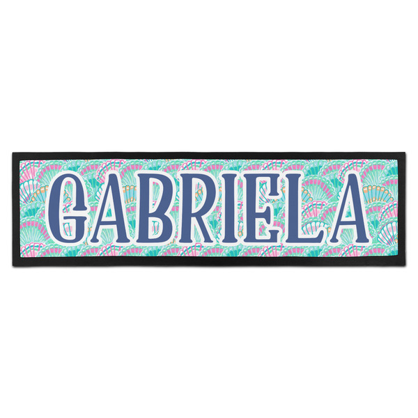 Custom Preppy Sea Shells Bar Mat (Personalized)