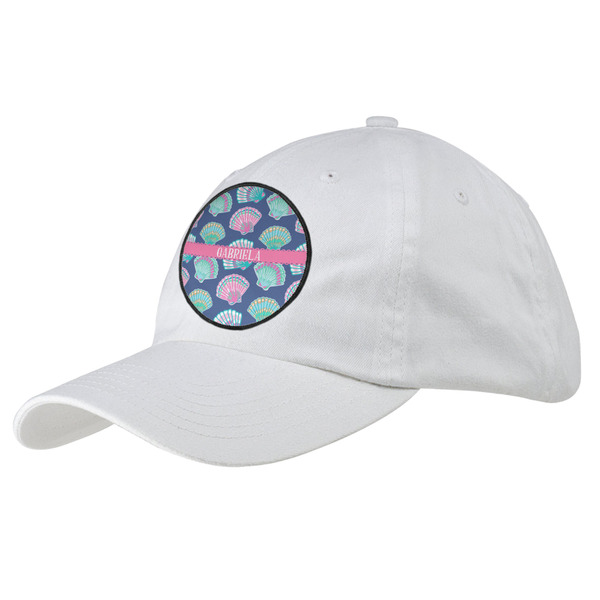 Custom Preppy Sea Shells Baseball Cap - White (Personalized)