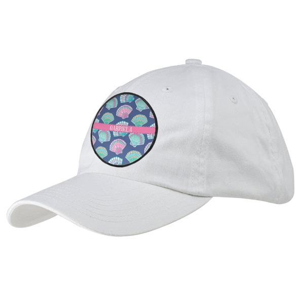 Custom Preppy Sea Shells Baseball Cap - White (Personalized)