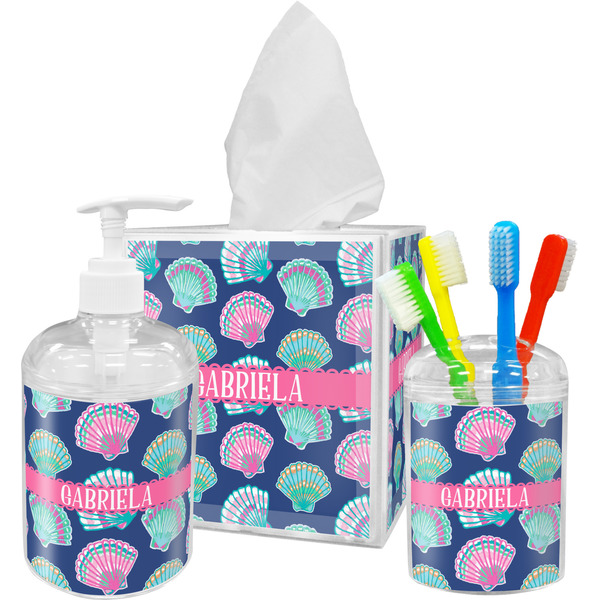 Sea Shells Bathroom Accessories Set (Personalized)