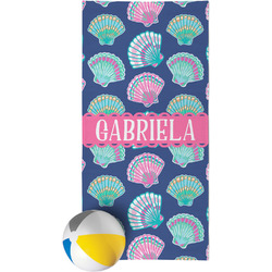 Preppy Sea Shells Beach Towel (Personalized)