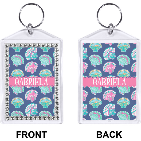 Sea Shells Bling Keychain (Front + Back)