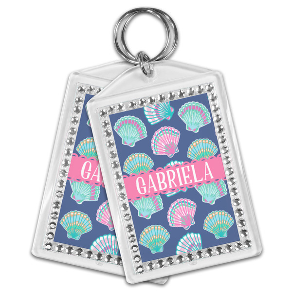 Preppy Sea Shells Bling Keychain - MAIN