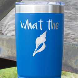 Preppy Sea Shells 20 oz Stainless Steel Tumbler - Royal Blue - Double Sided (Personalized)