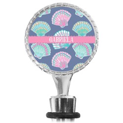 Preppy Sea Shells Wine Bottle Stopper (Personalized)