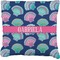 Preppy Sea Shells Faux-Linen Throw Pillow 20" (Personalized)