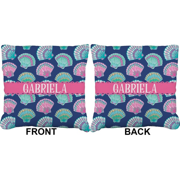 Sea Shells Burlap Pillow Approval