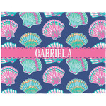 Preppy Sea Shells Woven Fabric Placemat - Twill w/ Name or Text