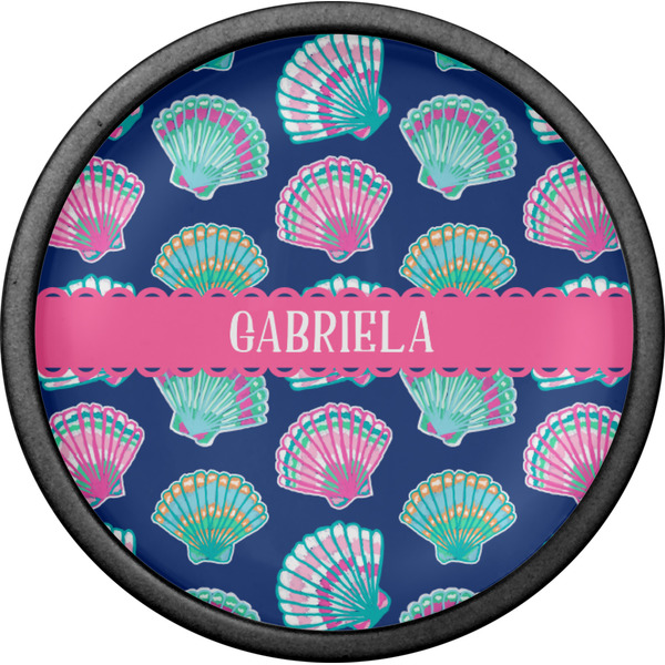 Preppy Sea Shells Cabinet Knob - Black - Front