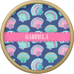 Preppy Sea Shells Cabinet Knob - Gold (Personalized)