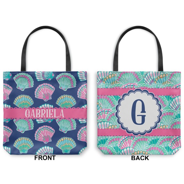 Sea Shells Canvas Tote - Front and Back