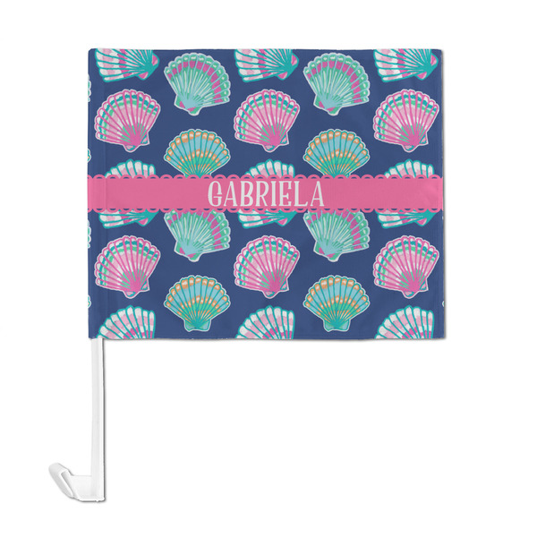 Preppy Sea Shells Car Flag - Large - FRONT