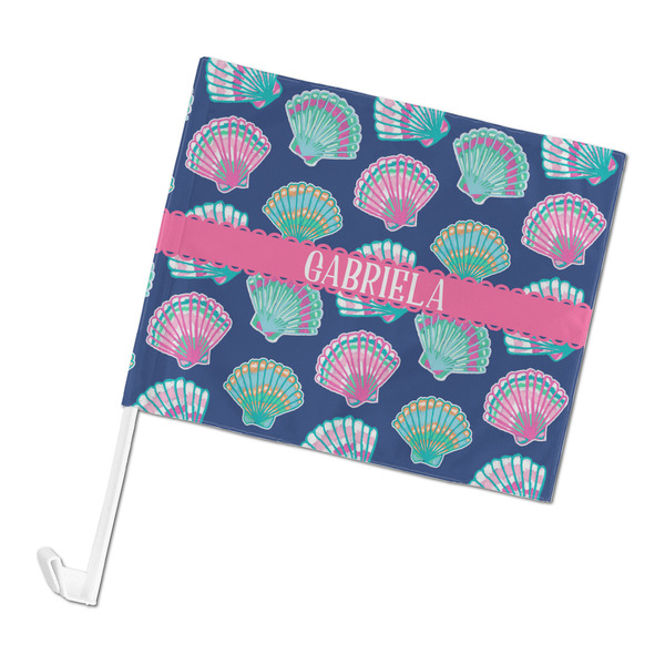 Custom Preppy Sea Shells Car Flag (Personalized)