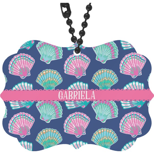 Custom Preppy Sea Shells Rear View Mirror Decor (Personalized)