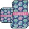 Preppy Sea Shells Car Floor Mats Set - 2 Front & 2 Back (Personalized)
