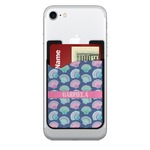 Preppy Sea Shells 2-in-1 Cell Phone Credit Card Holder & Screen Cleaner (Personalized)