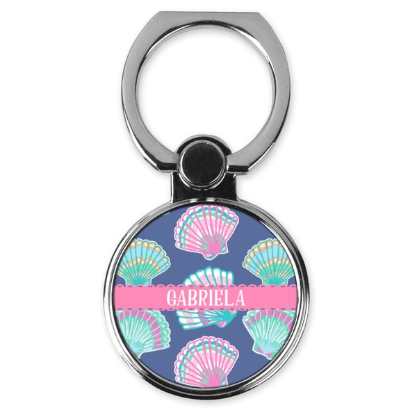 Custom Preppy Sea Shells Cell Phone Ring Stand & Holder (Personalized)