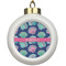 Preppy Sea Shells Ceramic Ball Ornament (Personalized)