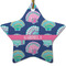 Preppy Sea Shells Ceramic Flat Ornament - Star (Front)