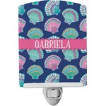 Preppy Sea Shells Ceramic Night Light (Personalized)