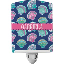 Preppy Sea Shells Ceramic Night Light (Personalized)