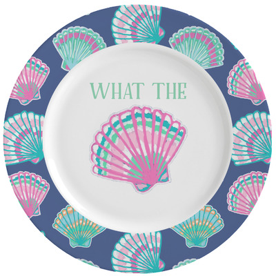 Preppy Sea Shells Ceramic Dinner Plates (Set of 4) (Personalized)